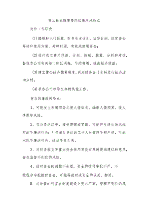 第三篇医院重要岗位廉政风险点.docx