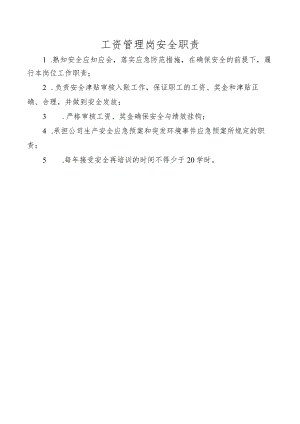 工资管理岗安全职责.docx