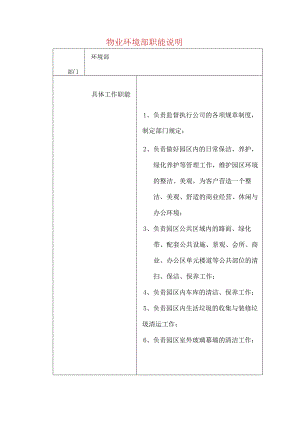 物业环境部职能说明.docx