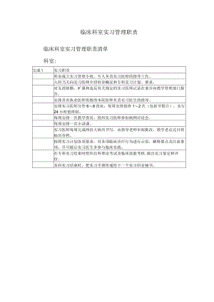 临床科室实习管理职责.docx