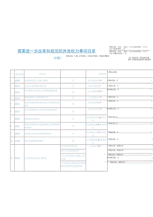 需要进一步改革和规范的其他权力事项目录21项.docx