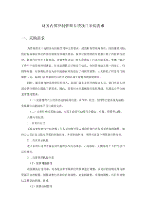 财务内部控制管理系统项目采购需求.docx