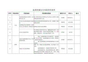 起重机械安全风险管控清单.docx
