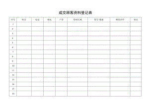 成交顾客资料登记表.docx