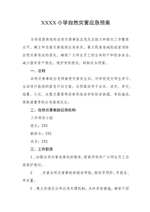 小学自然灾害应急预案.docx
