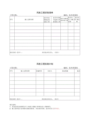 项目风险工程识别及实施计划.docx