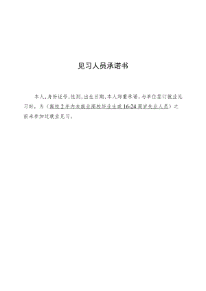 见习人员承诺书.docx