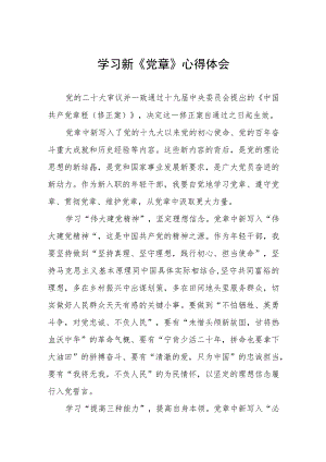学习新《党章》心得体会三篇.docx