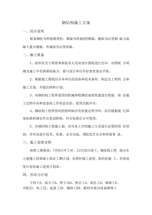 钢结构施工方案.docx
