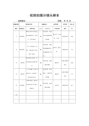 视频拍摄分镜头脚本-精选5篇.docx
