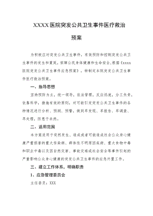 医院突发公共卫生事件医疗救治预案.docx