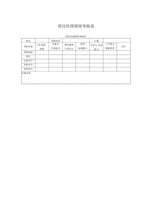 项目经理绩效考核表.docx