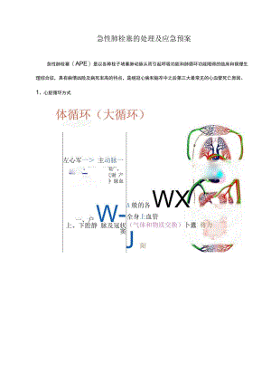 急性肺栓塞的处理及应急预案.docx