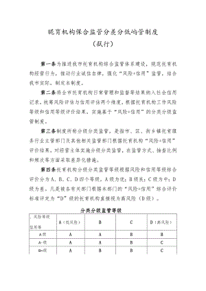 托育机构综合监管分类分级监管制度.docx