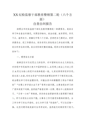 XX纪检监察干部教育整顿第二轮.docx