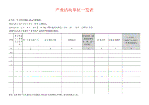 产业活动单位一览表模板.docx