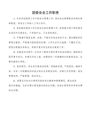 团委安全工作职责.docx