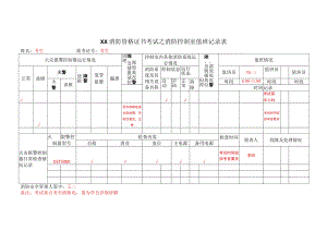 XX消防资格证书考试之消防控制室值班记录表.docx