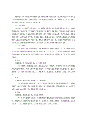 开展党员干部作风建设专项整治实施方案.docx