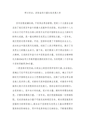 研讨发言：汲取奋进力量 扛起发展之责 .docx