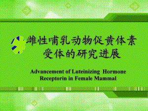 雌性哺乳动物促黄体素受体的研究进展.ppt
