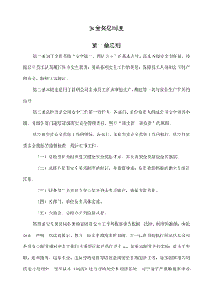 新材料有限公司安全奖惩制度办法.docx