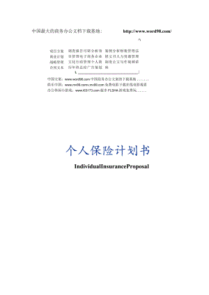 个人保险计划书.docx
