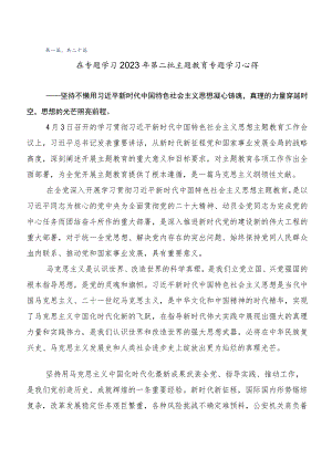 （二十篇）专题学习2023年主题教育交流发言稿.docx
