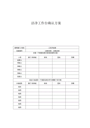 洁净工作台3Q验证方案.docx