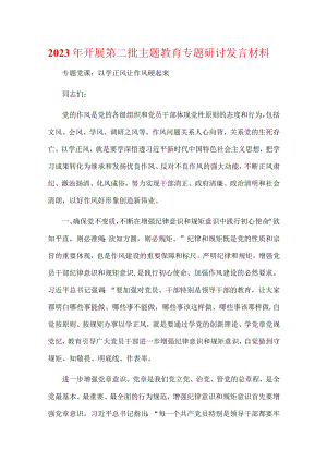第二批主题教育发言材料专题资料.docx