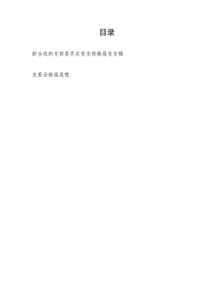 新当选的支部委员在公司党支部换届发言稿和支委会换届流程.docx
