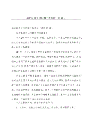 锅炉新员工试用期工作总结（19篇）.docx