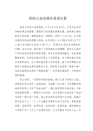 把防止返贫摆在重要位置.docx