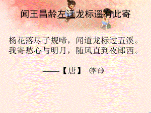 闻王昌龄左迁龙标遥有此寄考前复习.ppt