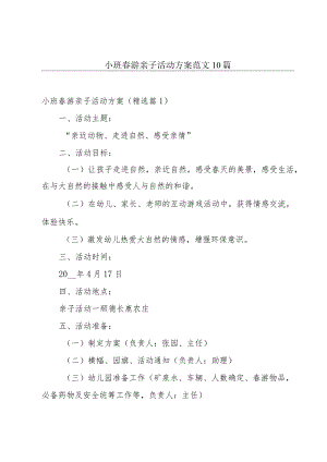 小班春游亲子活动方案范文10篇.docx