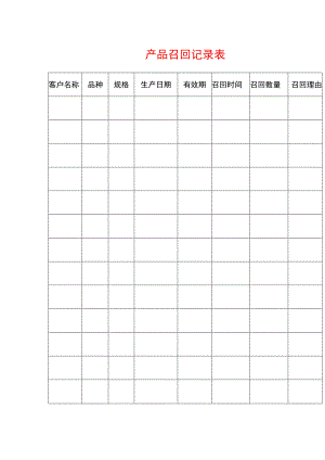 产品召回记录表.docx