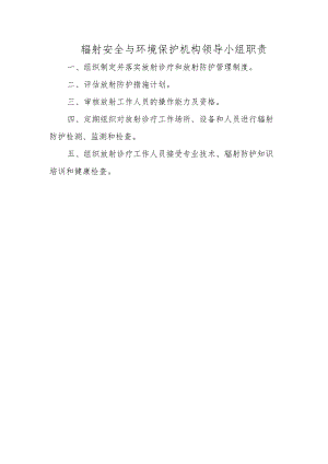 辐射安全与环境保护机构领导小组职责.docx