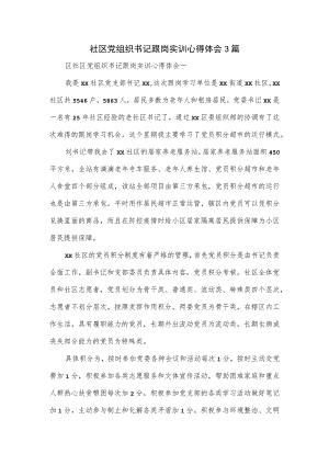 社区党组织书记跟岗实训心得体会3篇.docx