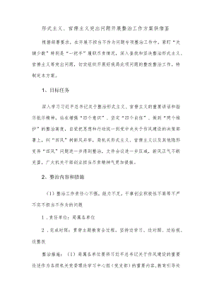 形式主义、官僚主义突出问题开展整治工作方案供借鉴.docx