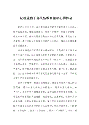 纪检干部队伍教育整顿学习心得体会范文(五篇).docx