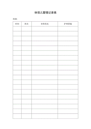 体弱儿管理记录表.docx