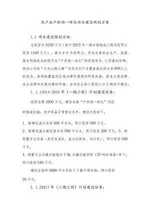 农产品产供销一体化项目建设规划方案.docx