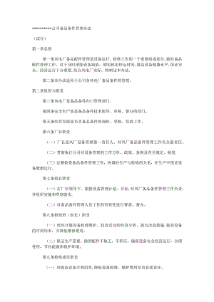 备品备件管理办法(试行).docx