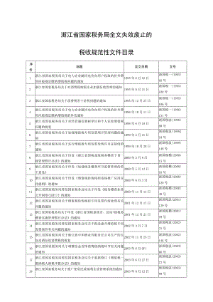 浙江省国家税务局全文失效废止的税收规范性文件目录.docx