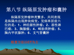 胸部纵隔肿瘤浦炫.ppt