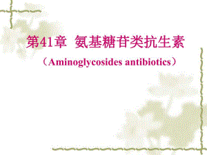 第41章氨基糖苷类抗生素崔.ppt