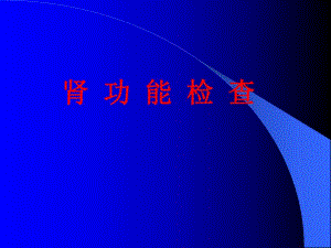 肾功能ppt课件.ppt