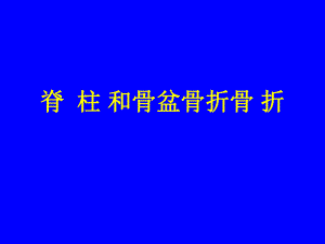 脊柱和骨盆骨折ppt课件.ppt