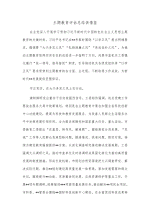 主题教育评估总结供借鉴.docx