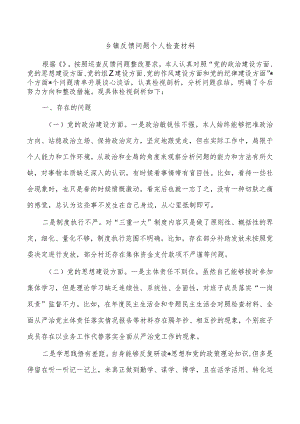 乡镇反馈问题个人检查材料.docx
